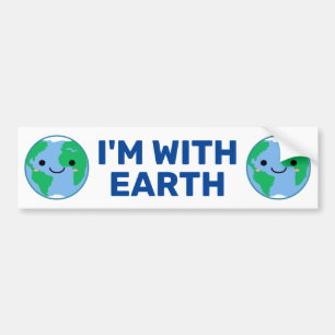 Adesivo Para Carro Estou com Terra Pro Planet