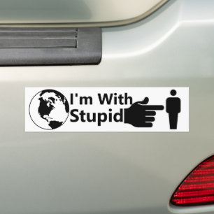 Adesivo Para Carro Estou Com um Idiota   Salve a Terra