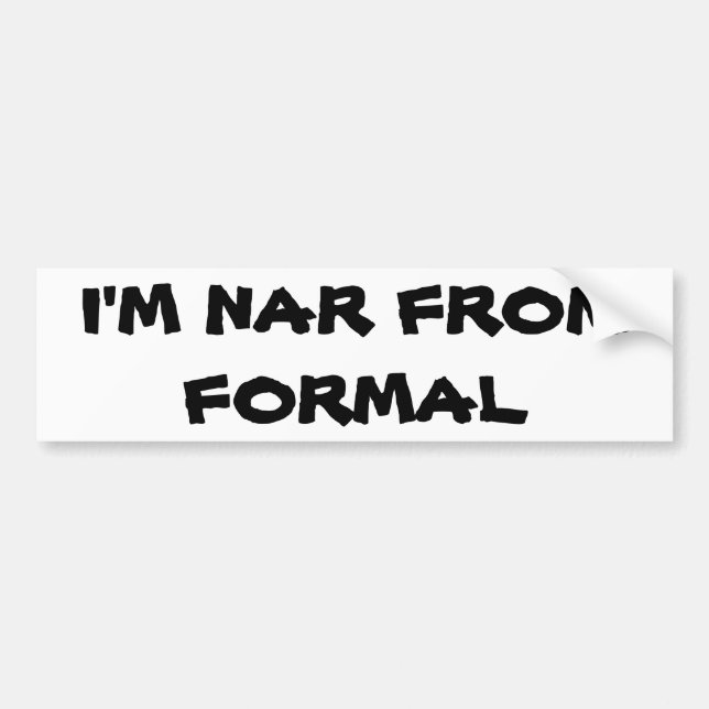 Adesivo Para Carro ESTOU lONGE DO fORMAL (Frente)