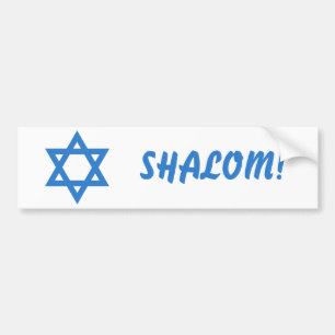 Adesivo Para Carro Estrela de David, SHALOM!