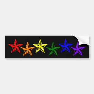 Adesivo Para Carro Estrelas do arco-íris do orgulho gay
