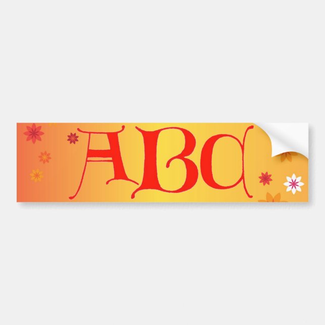 Adesivo Para Carro Etiqueta ABC Bumper (Frente)