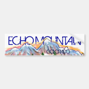 Adesivo Para Carro Etiqueta artística da montanha de Colorado da