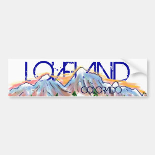 Adesivo Para Carro Etiqueta artística da montanha de Loveland