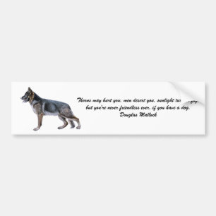 Adesivo Para Carro Etiqueta bonita do german shepherd com poema