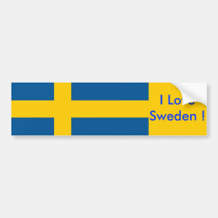 Adesivo Para Carro Etiqueta com a bandeira da suecia