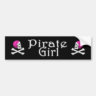 Adesivo Para Carro Etiqueta da menina do pirata