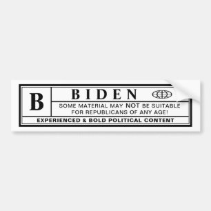 Adesivo Para Carro Etiqueta de Aviso do Biden