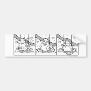 Adesivo Para Carro Etiqueta de Bumber do macarronete do gato