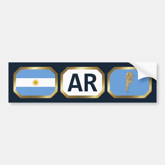Adesivo Para Carro Etiqueta de Bumper do Código do Mapa do Sinalizado (Frente)