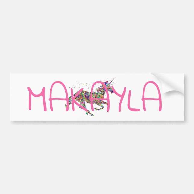 Adesivo Para Carro Etiqueta de Namem Makayla (Frente)
