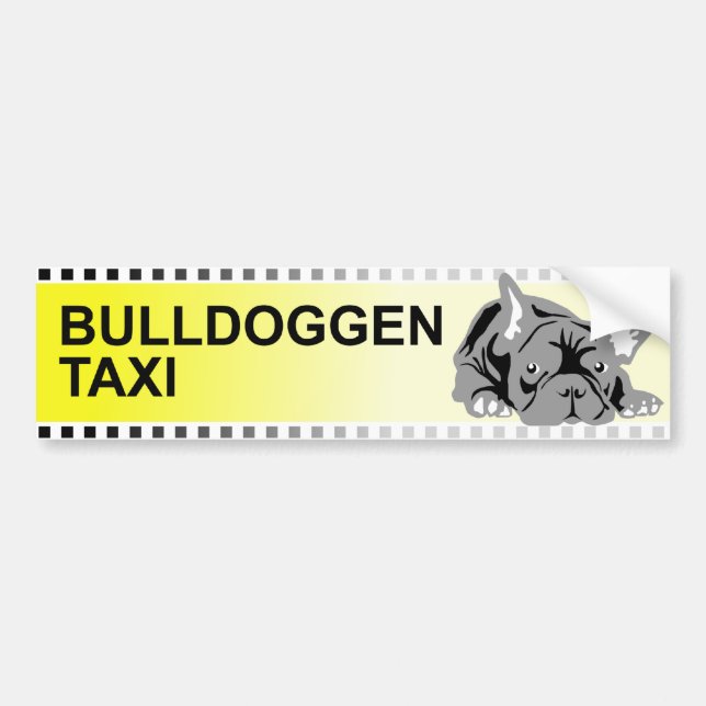 Adesivo Para Carro Etiqueta de táxi Bulldoggen (Frente)