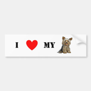Adesivo Para Carro Etiqueta de Yorkies do amor