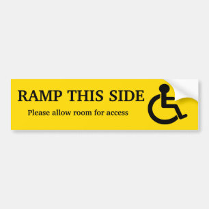 Adesivo Para Carro Etiqueta do acesso da rampa