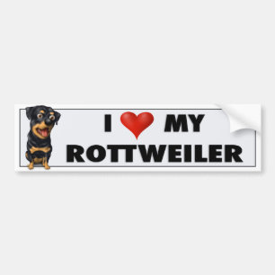Adesivo Para Carro Etiqueta do amor de Rottweiler