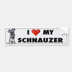 Adesivo Para Carro Etiqueta do amor do Schnauzer