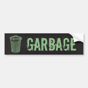 Adesivo Para Carro Etiqueta do balde do lixo do lixo do Grunge do