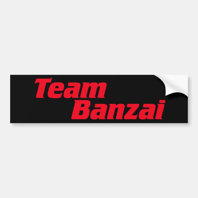 Adesivo Para Carro Etiqueta do Banzai da equipe (Frente)