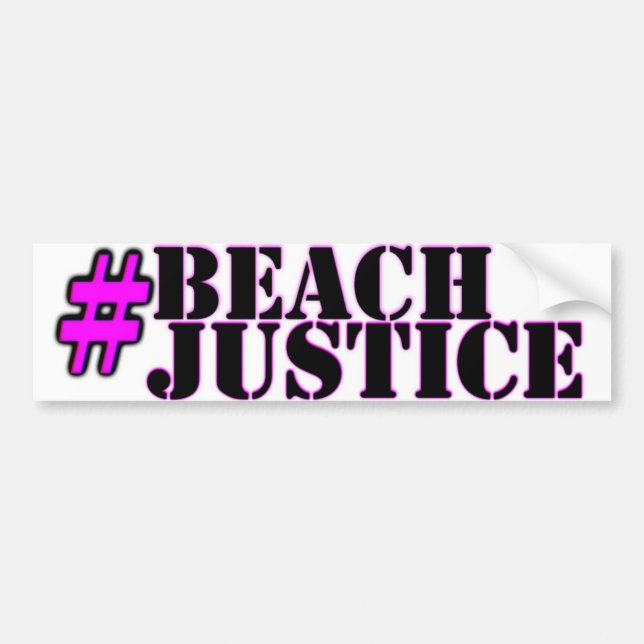 Adesivo Para Carro etiqueta do orgulho do #Beachjustice (Frente)