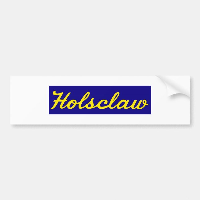 Adesivo Para Carro Etiqueta do pára-choque de Holsclaw (Frente)