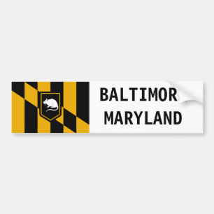 Adesivo Para Carro Etiqueta do rato da cidade do encanto de Baltimore