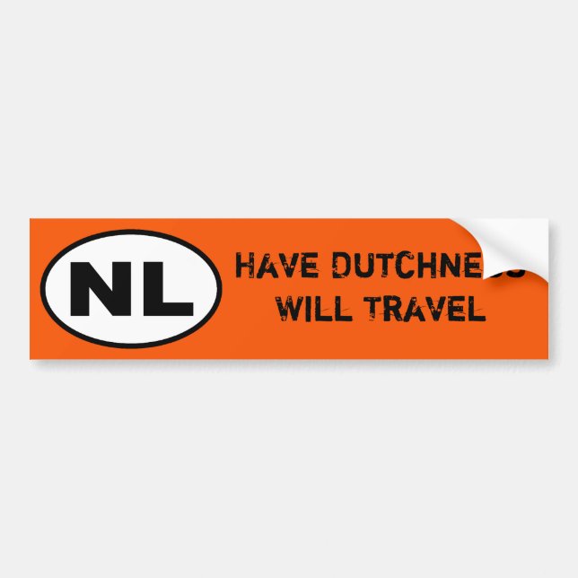 Adesivo Para Carro Etiqueta dos NL - tenha Dutchness viajará (Frente)