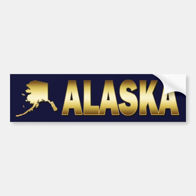 ADESIVO PARA CARRO ETIQUETA DOURADO DE ALASKA (Frente)