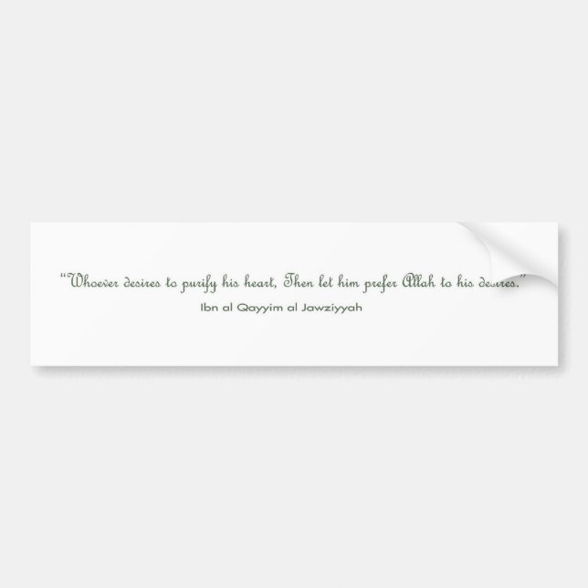 Adesivo Para Carro Etiqueta islâmica das citações (Frente)