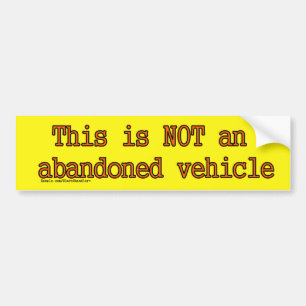 Adesivo Para Carro Etiqueta não abandonada