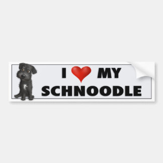 Adesivo Para Carro Etiqueta (preta) do amor de Schnoodle