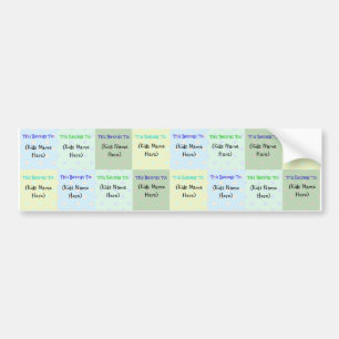 Adesivo Para Carro Etiquetas personalizadas do nome dos miúdos;