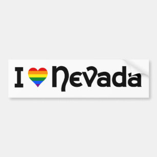 Adesivo Para Carro Eu adoro a LGBT Estado de Nevada Bumper Sticker