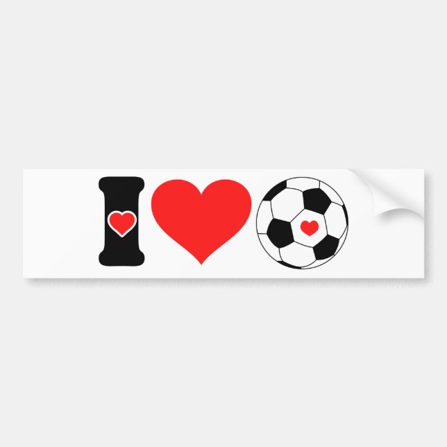 Adesivo Para Carro Eu adoro futebol (Frente)