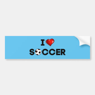 Adesivo Para Carro Eu adoro futebol, texto preto com coração vermelho