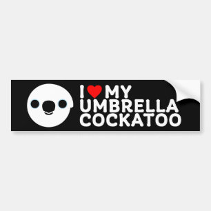 ADESIVO PARA CARRO EU ADORO MEU COCKATOO DE UMBRELLA