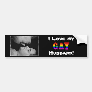 Adesivo Para Carro Eu Adoro Meu Gay Husband Versão 2 Bumper Sticker
