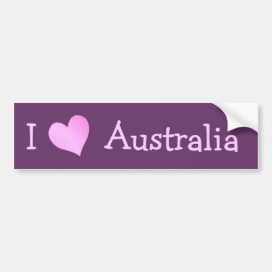 Adesivo Para Carro Eu amo a Austrália