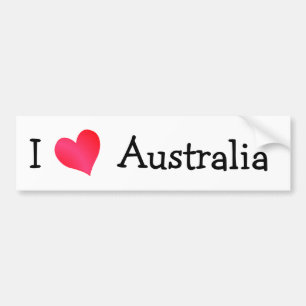 Adesivo Para Carro Eu amo a Austrália