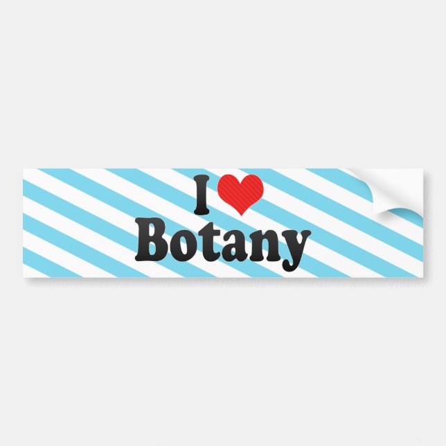 Adesivo Para Carro Eu amo a Botânica (Frente)