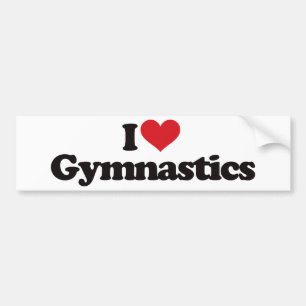 Adesivo Para Carro Eu amo a ginástica
