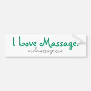 Adesivo Para Carro Eu amo a massagem! Autocolante no vidro traseiro