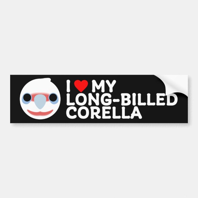 ADESIVO PARA CARRO EU AMO A MINHA CORELHA DE LONGA DURAÇÃO (Frente)