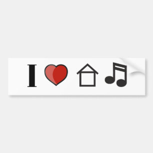 Adesivo Para Carro Eu amo a música da casa