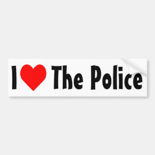 Adesivo Para Carro Eu amo a polícia