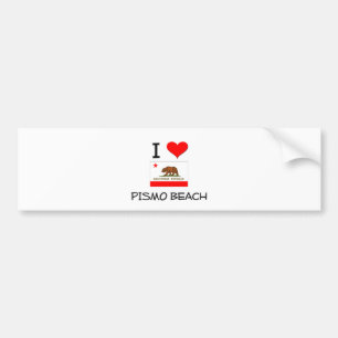 Adesivo Para Carro Eu amo a PRAIA Califórnia de PISMO
