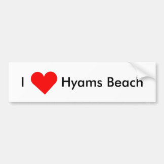 Adesivo Para Carro Eu amo a praia de Hyams