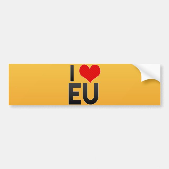 Adesivo Para Carro Eu amo a UE (Frente)