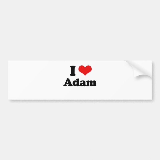 Adesivo Para Carro Eu amo Adam (Frente)