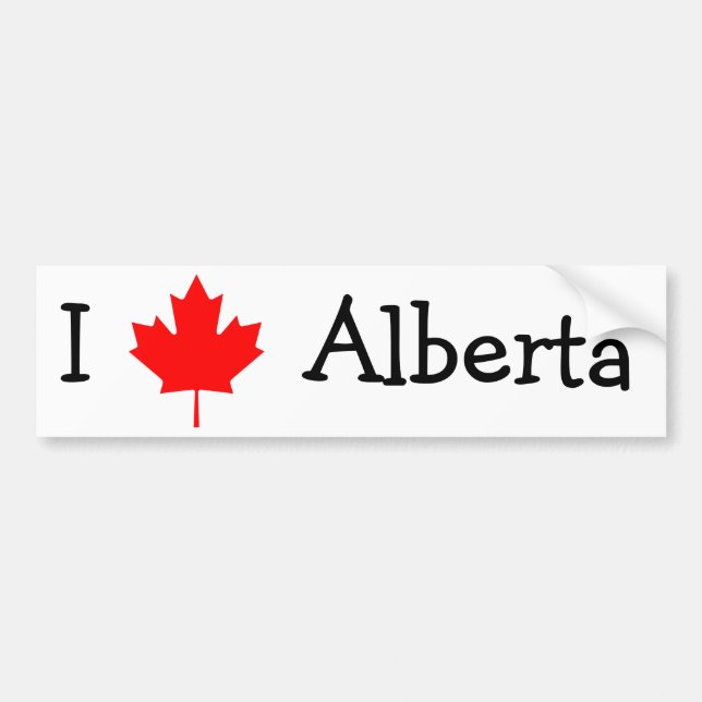 Adesivo Para Carro Eu amo Alberta (Frente)