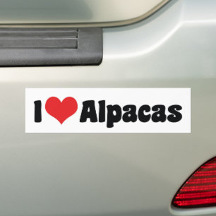 Adesivo Para Carro Eu Amo Alpacas Coração